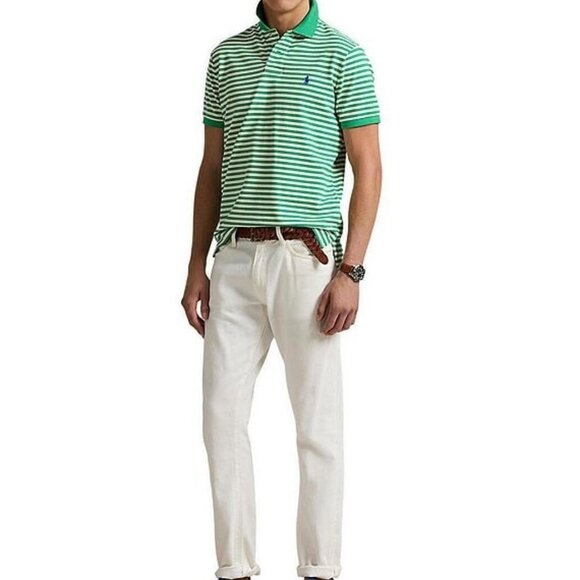 Polo Ralph Lauren Classic Fit Striped Mesh Polo Shirt - Picture 2 of 8